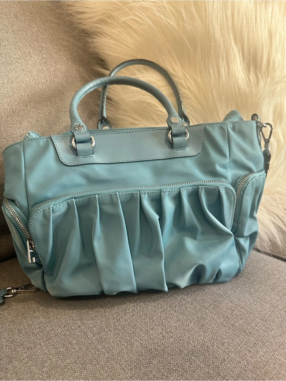 MZ Wallace Small Abbey Tote, Adriatic Blue, EUC